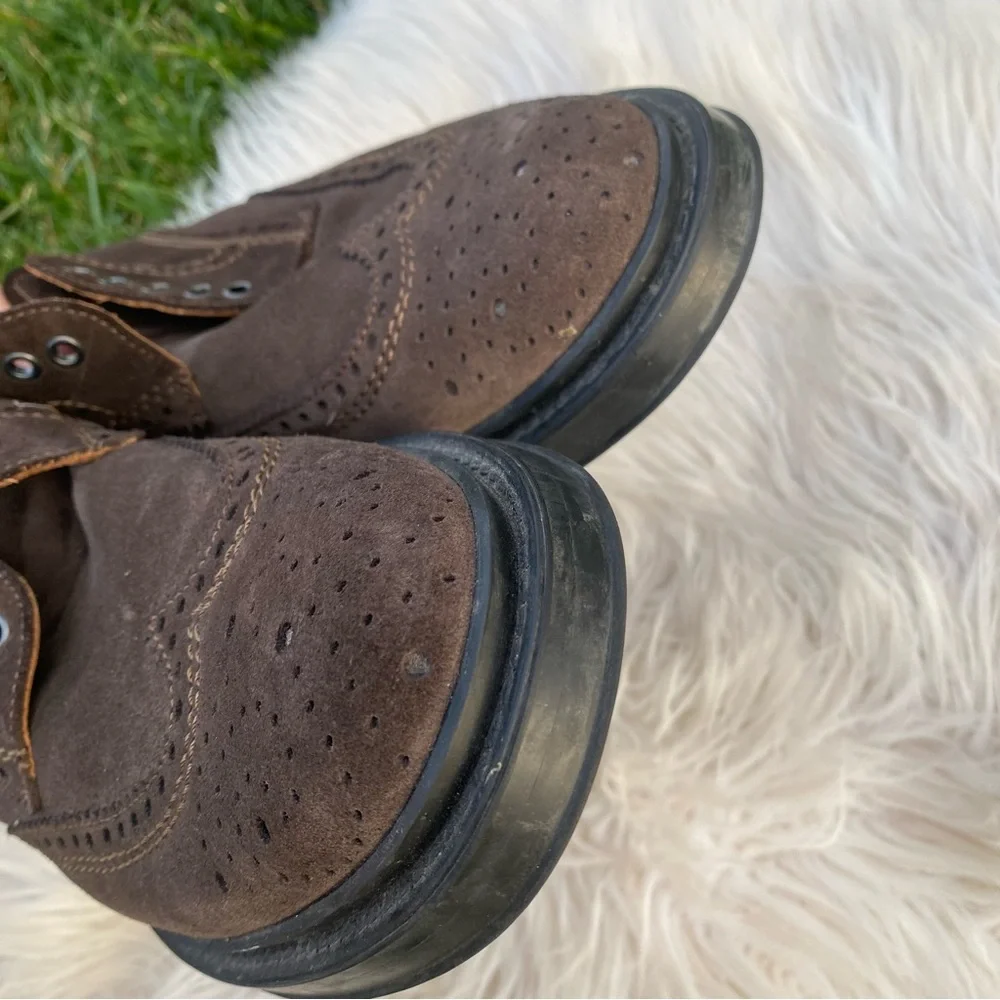 Aquatalia Brown Laceless Oxford 10.5